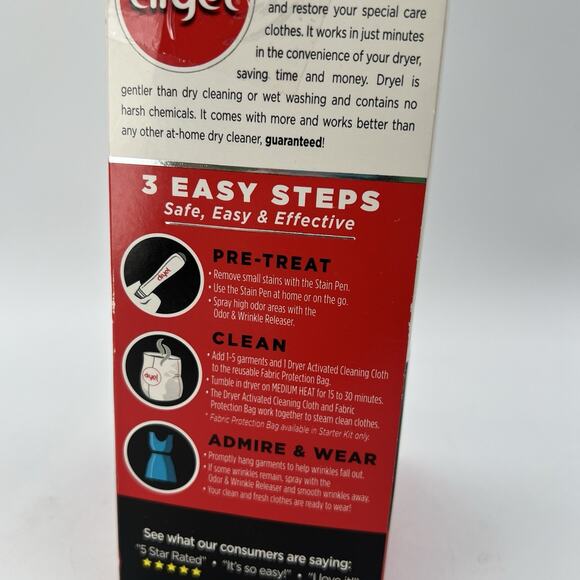 Dryel At-Home Dry Cleaner Refill Stain Pen, Odor Wrinkle Spray 8 Cloths - Picture 4 of 5